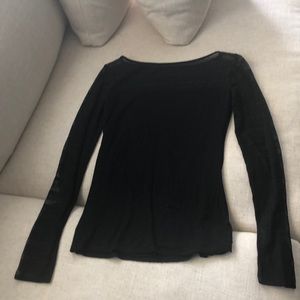 Black night wear top
